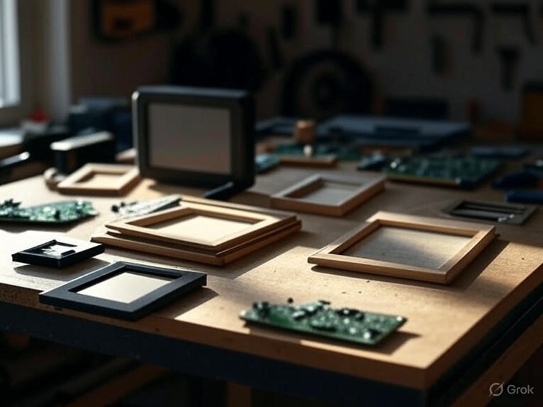 Digital Frame Components on Workbench